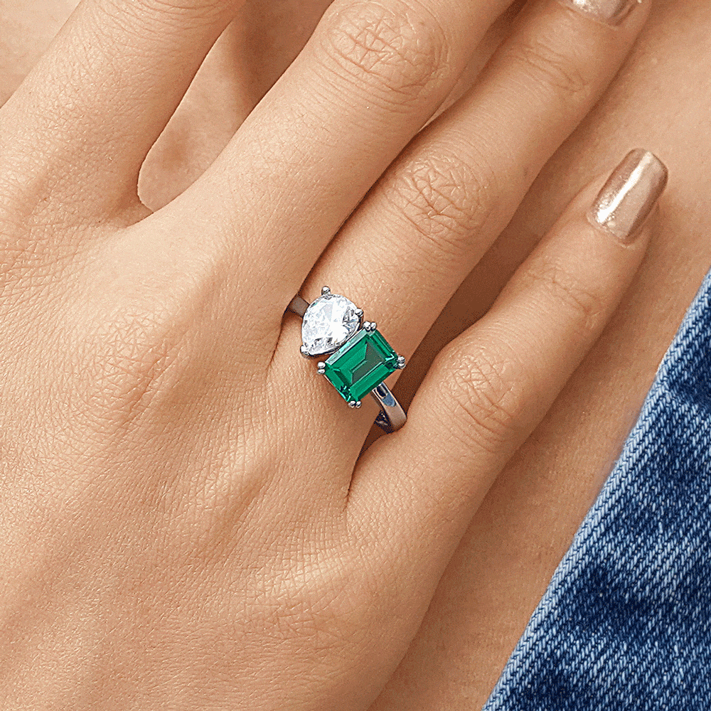 Anillo Doble Diamante