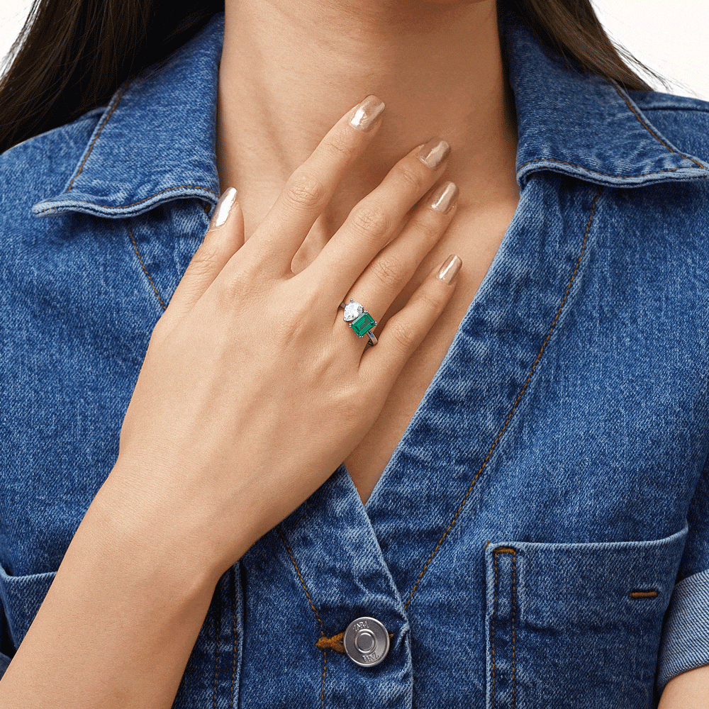 Anillo Doble Diamante