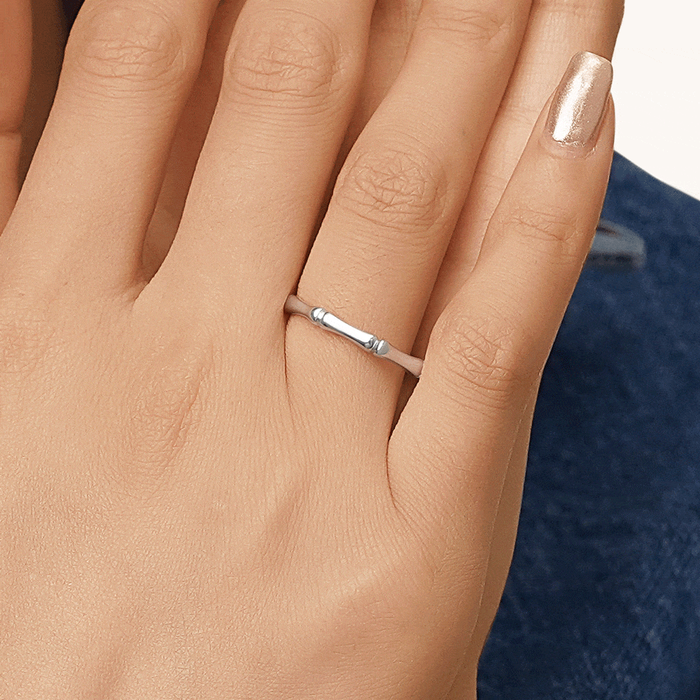 Anillo Minimalista De Bambú