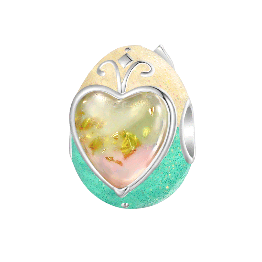 Amuleto de huevo de pascua con colibrí