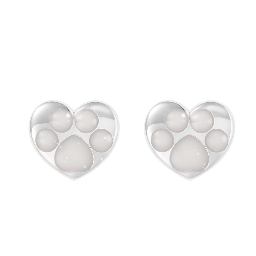 Pendientes Corazón Pata de Cachorro