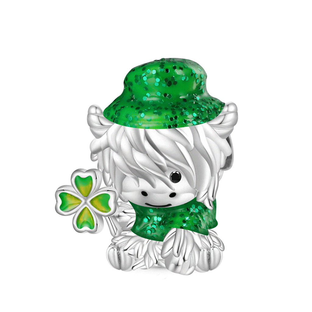 Colgante Trébol Highland Cow