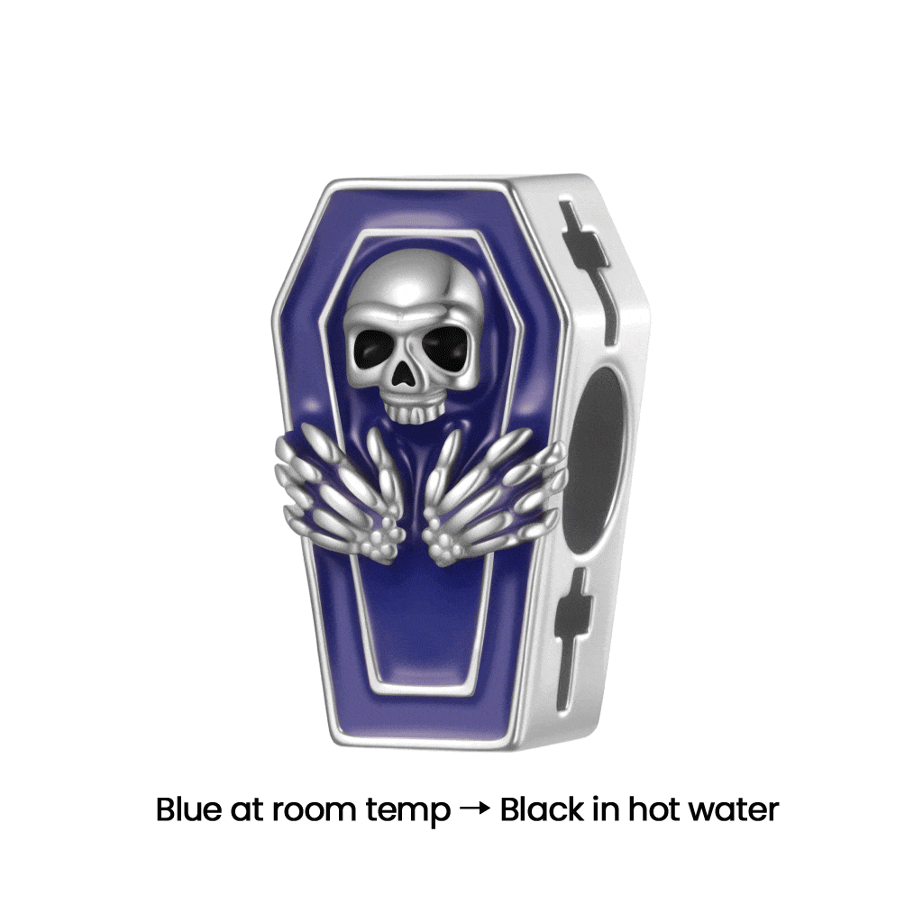 Charm de Ataúd de Calavera de Halloween