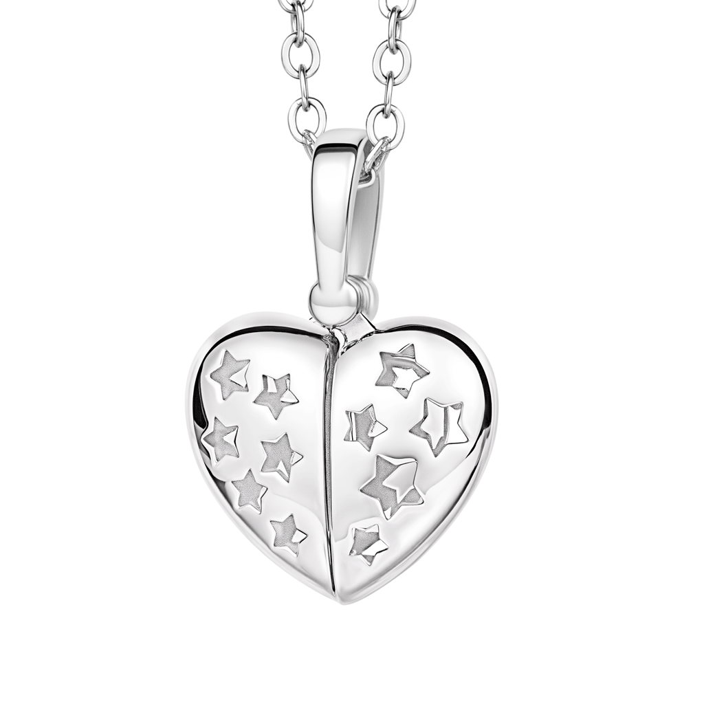 Collar relicario Corazón Alas Estrella