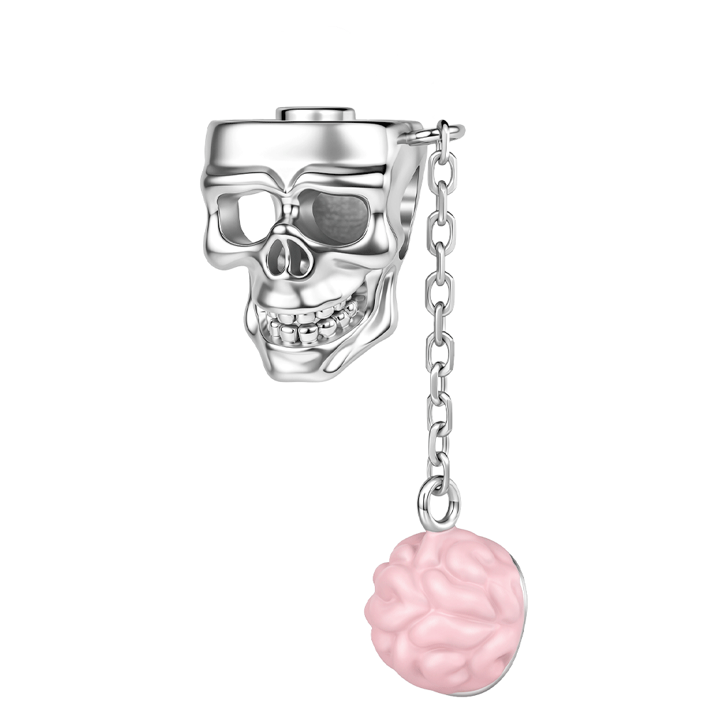 Amuleto de calavera con cerebro