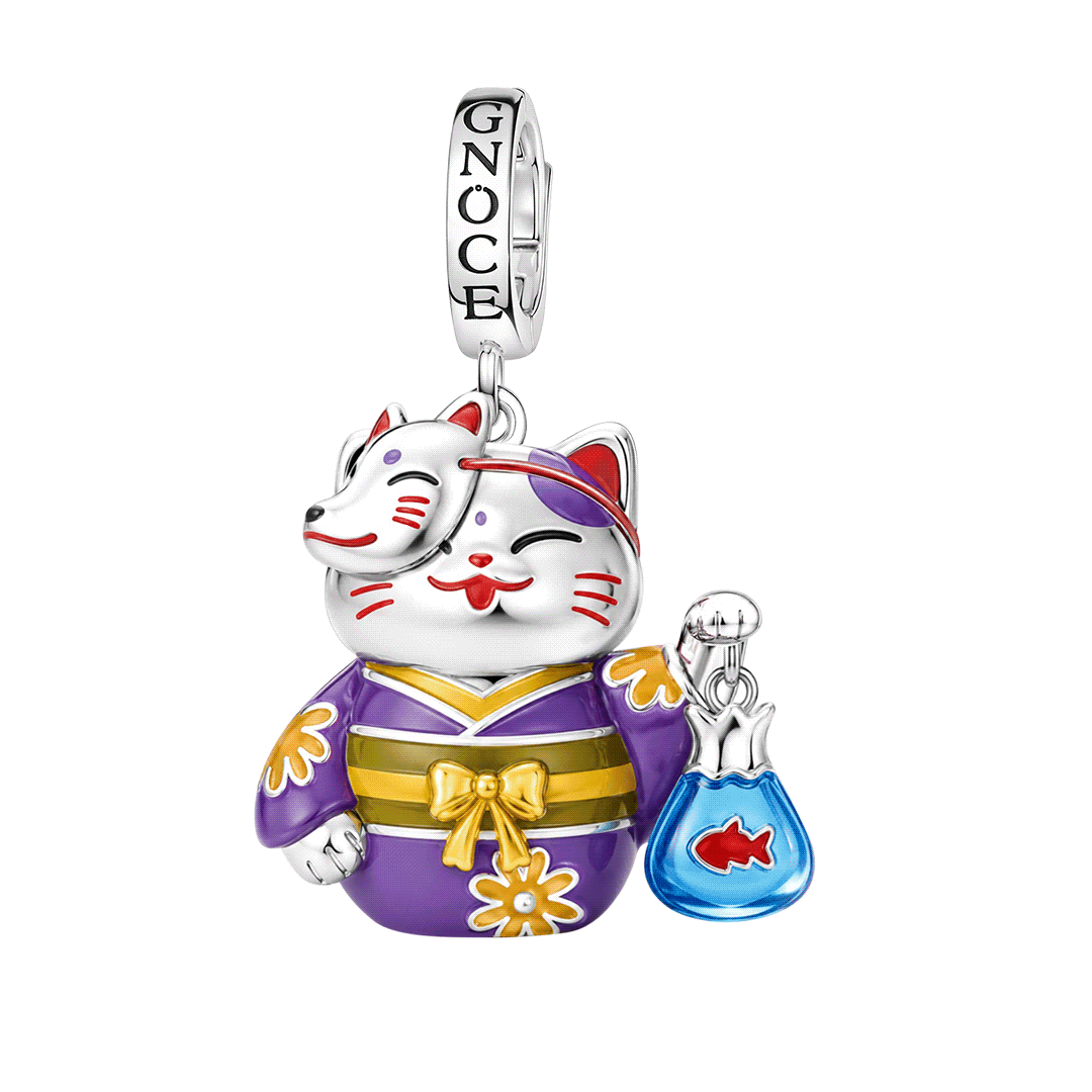 Amuleto de Kimono de Gato del Festival de Verano