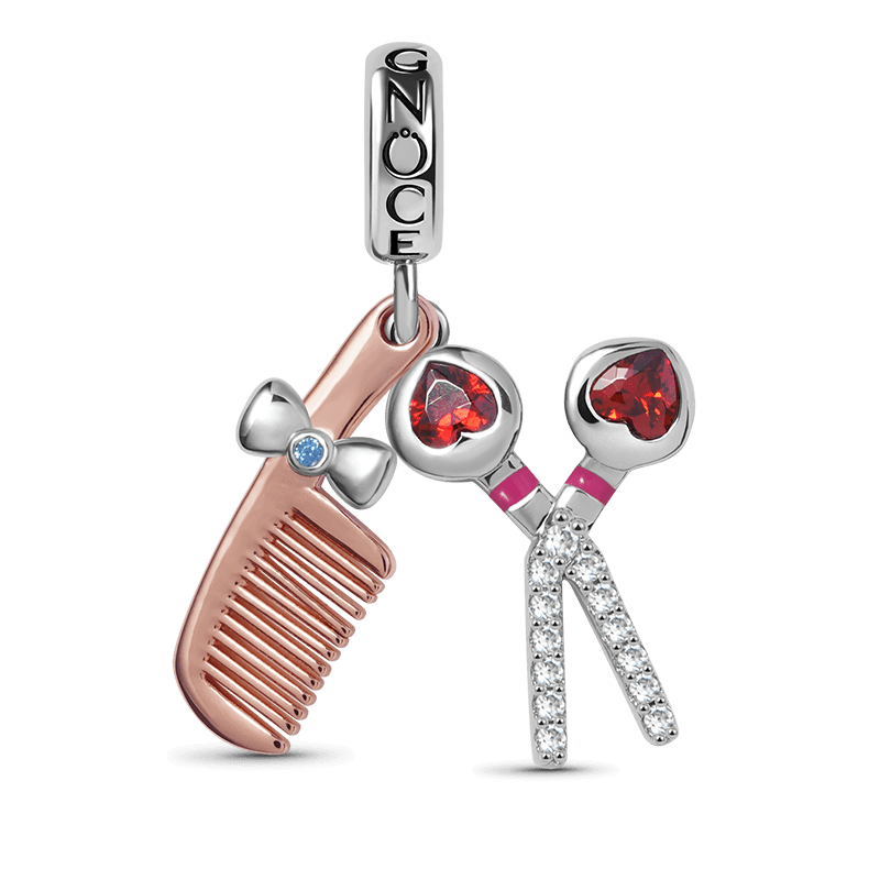 Charm Colgante Peine y Tijeras