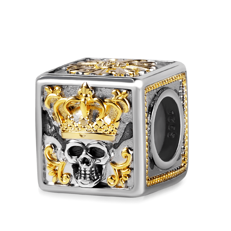 Pulsera charm colgante Rey Calavera