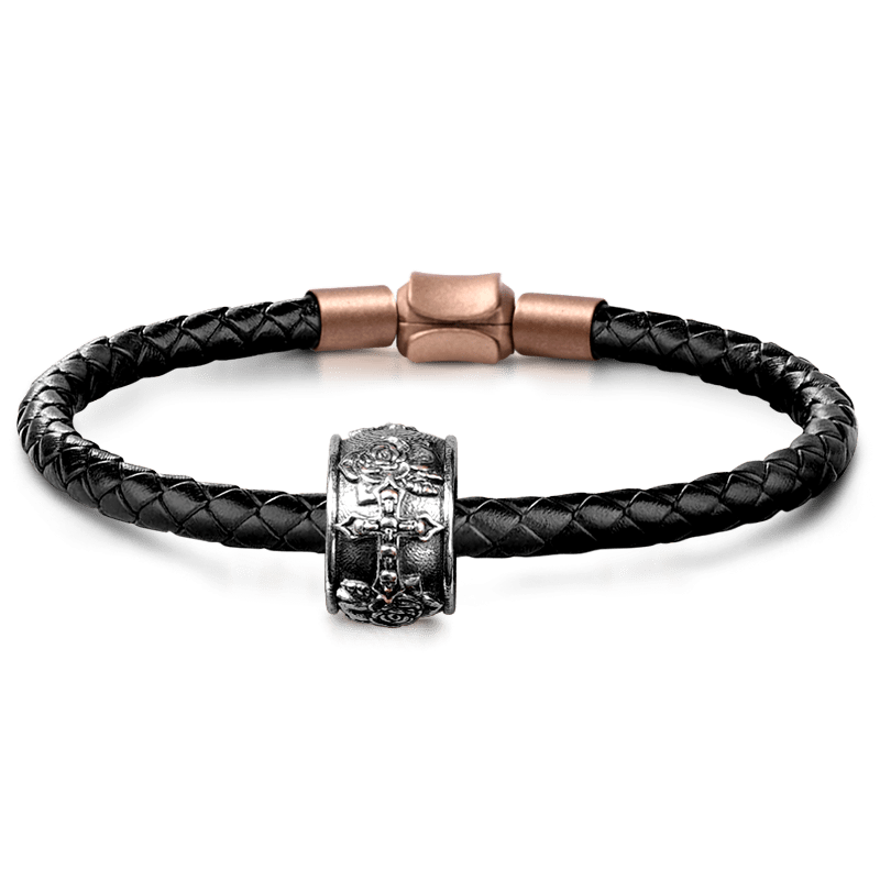 Colgante Cruz Calavera y Rosa
