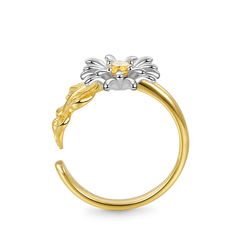 Anillo Ajustable de La Flor de La Margarita