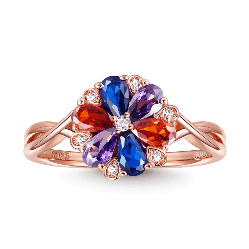 Anillo Flor de Color