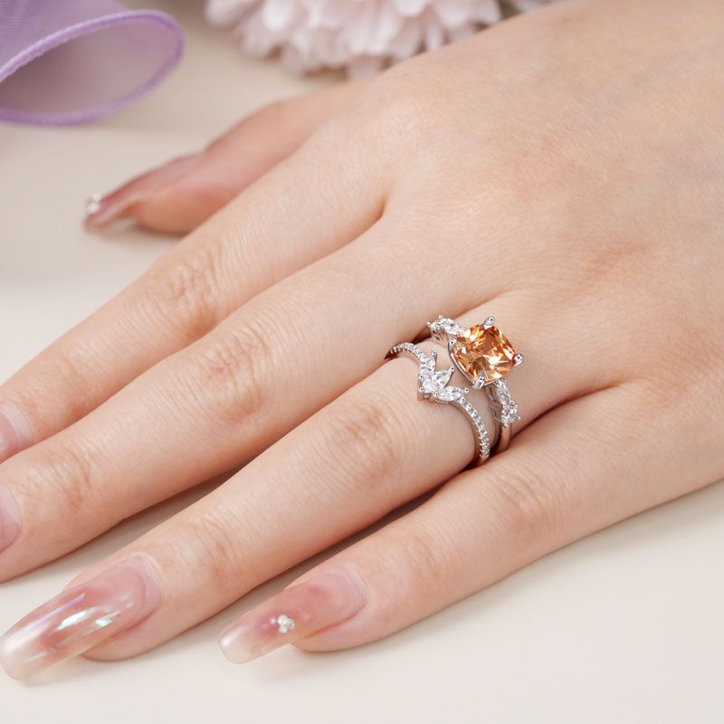 Anillo cuadrado Wishbone