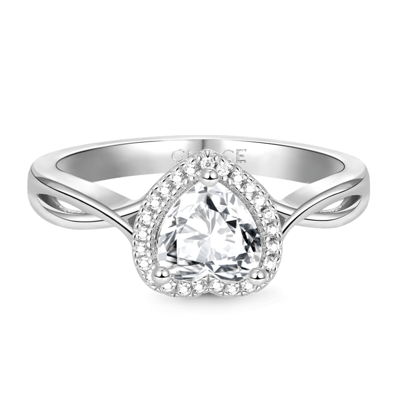 Anillo de promesa de corazón retorcido
