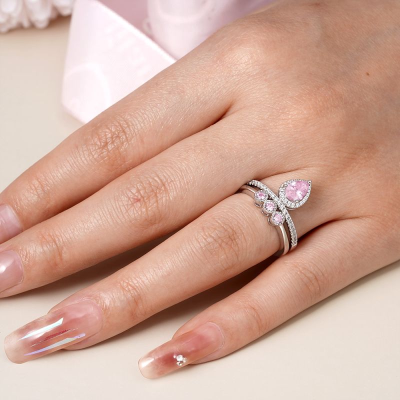 Anillo Apilable Talla Pera