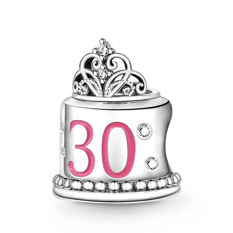 Charm Colgante de Tarta de 30 Cumpleaños