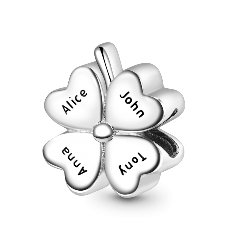 Charm Grabable Trébol de Cuatro Hojas