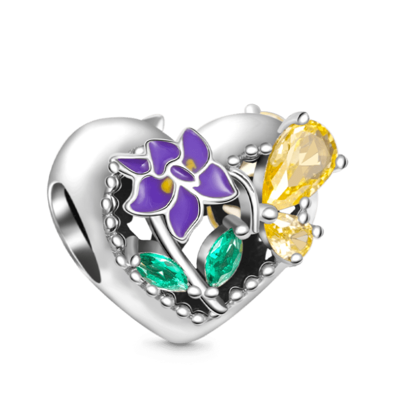Charm de CorazÓn de Flor