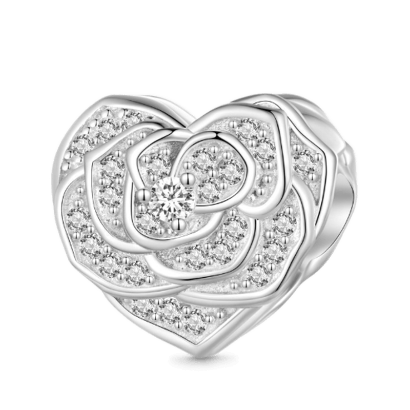 Colgante Flor de Rosa Corazón