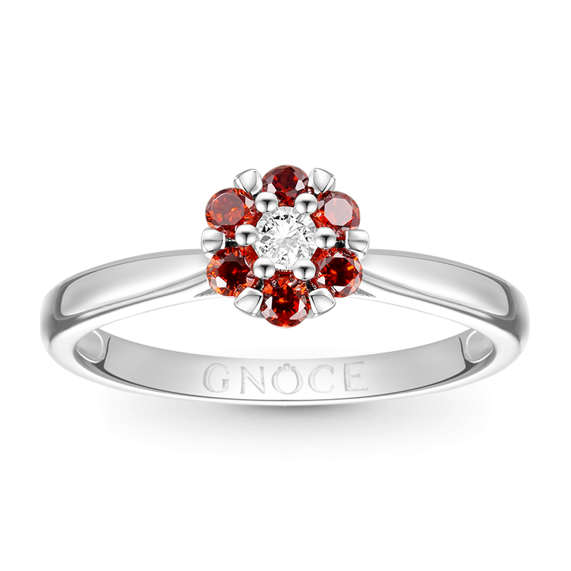 Anillo Flor De Piedra De Nacimiento
