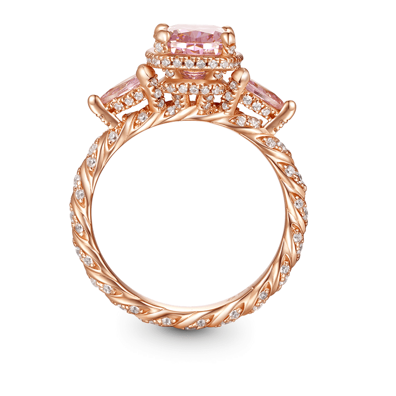 Anillo De Compromiso De Corte Cuadrado