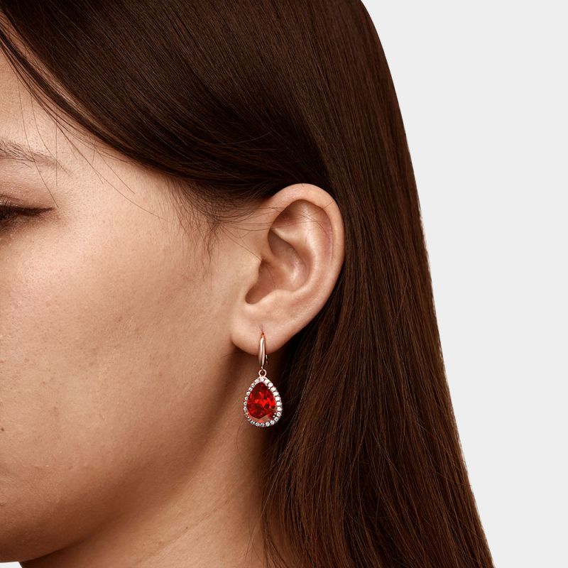 Pendientes Colgantes Con Forma De Pera Y Piedra De Nacimiento