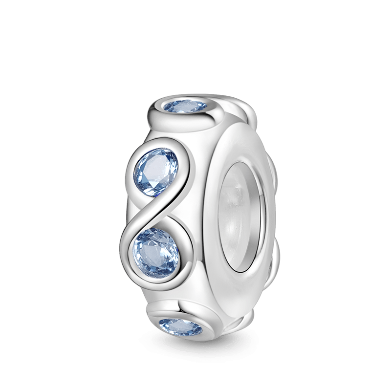 Charm de Clip Birthstone Infinity Love