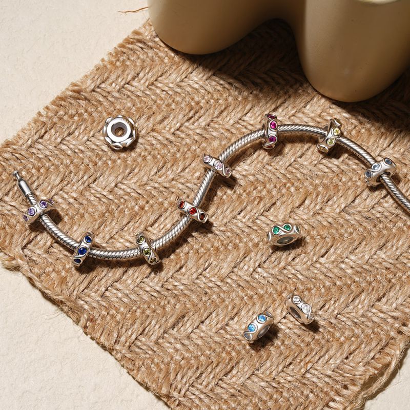 Charm de Clip Birthstone Infinity Love