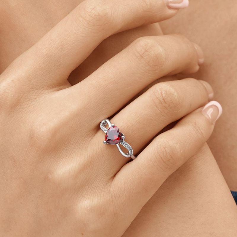 Infinito Amor Anillo de Piedra de Nacimiento