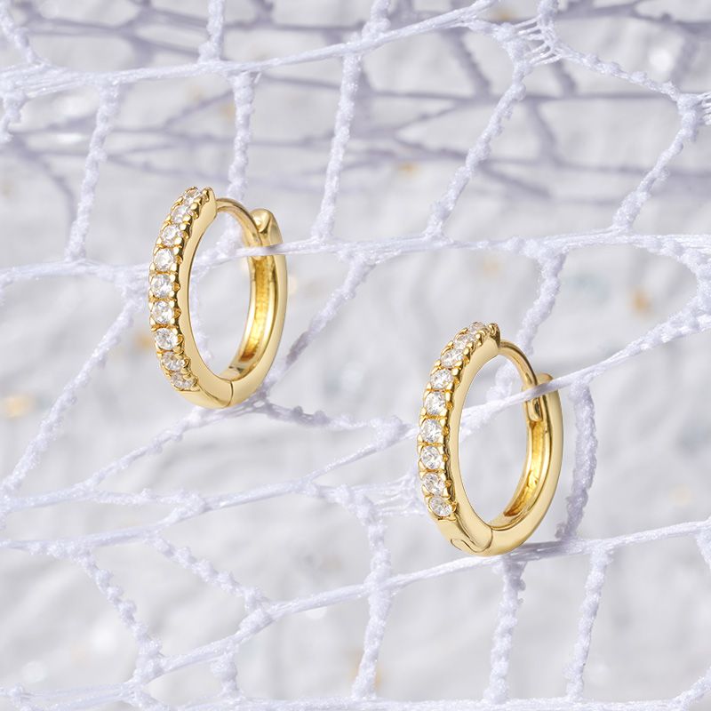 Pendientes de Diamante Redondo