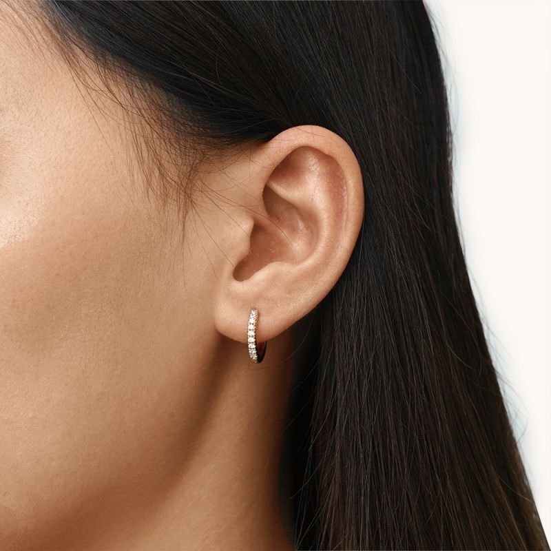 Pendientes de Diamante Redondo