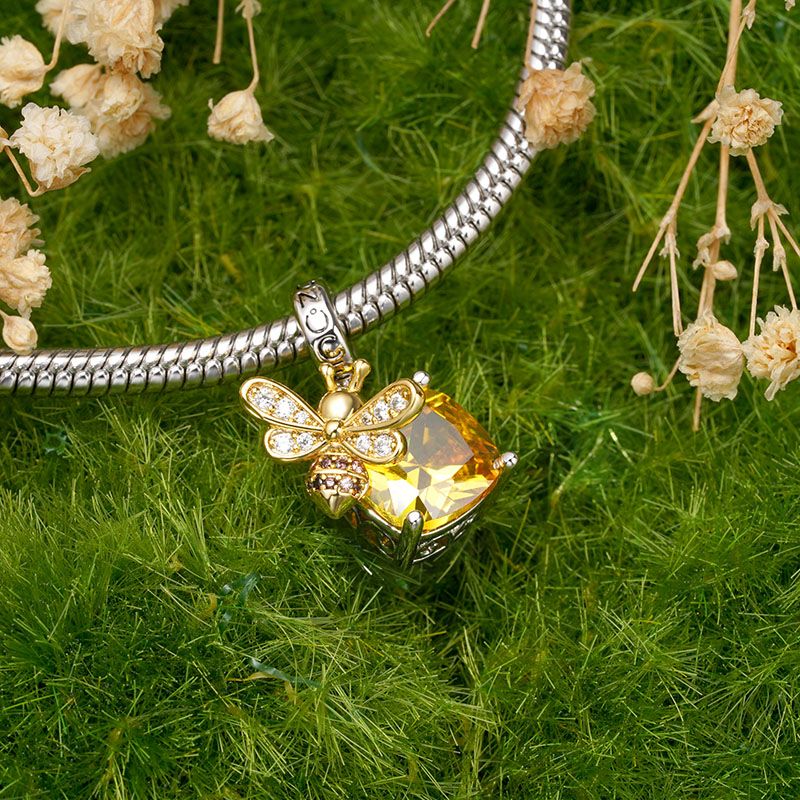 Colgante cuadrado Abeja de la Miel
