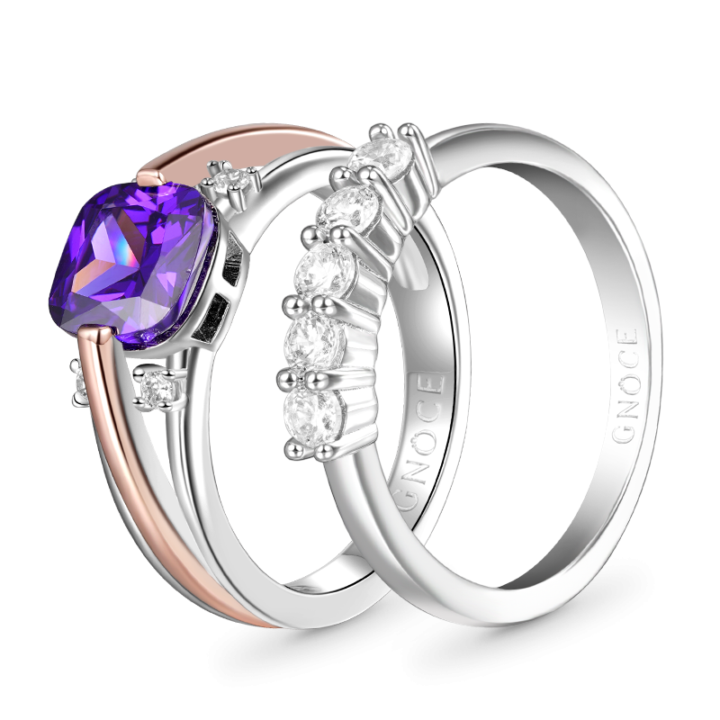 Anillo Apilable Corte Violeta