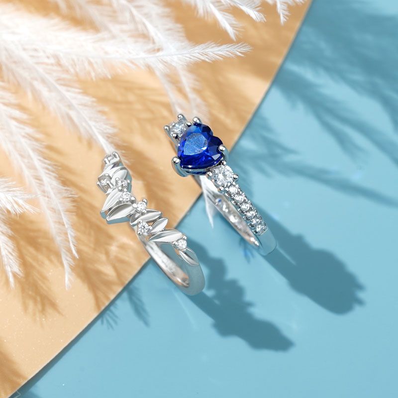 Anillo Apilable Corte Corazón