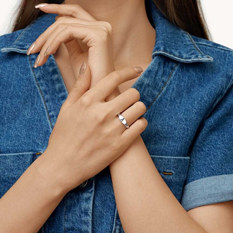 Anillo Letra Plata