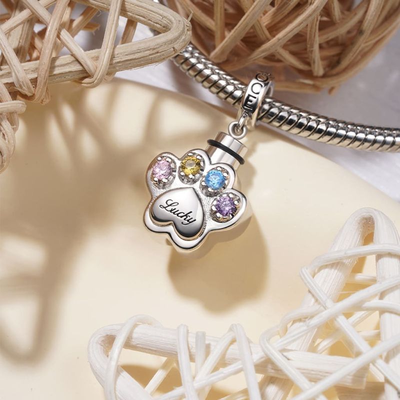 Colgante Pata de Mascota Urna Conmemorativa Cenizas