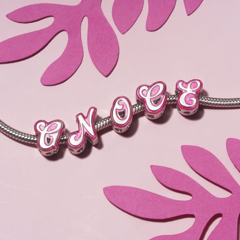 Colgante Letra Barbie Rosa