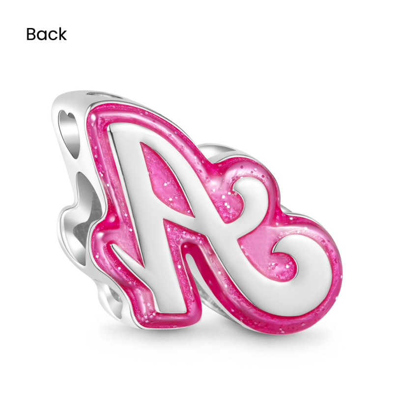 Colgante Letra Barbie Rosa