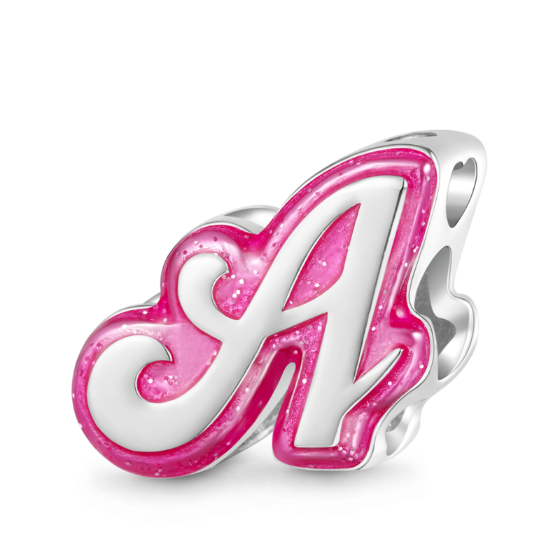 Colgante Letra Barbie Rosa
