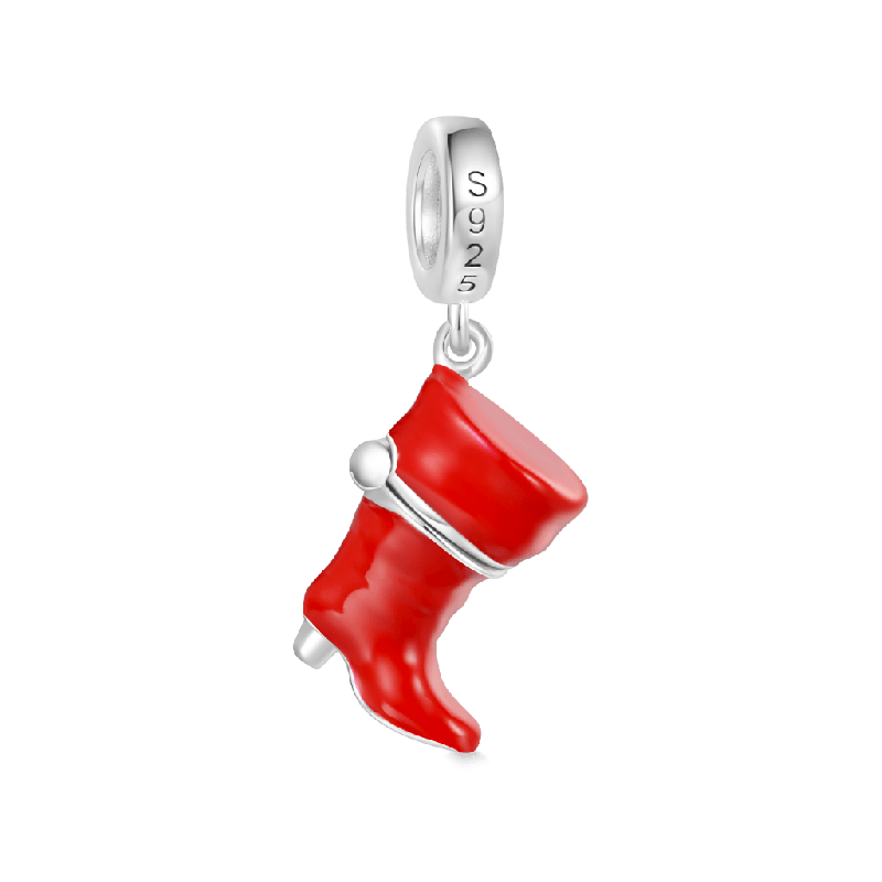 Colgante Bota Roja Abierta