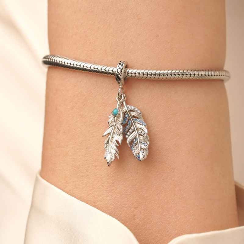 Colgante Pluma de Plata