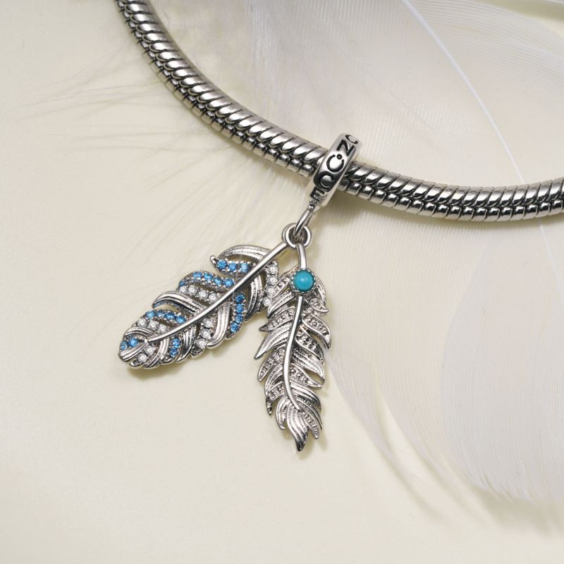 Colgante Pluma de Plata