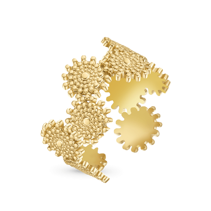 Anillo de Oro con Costura Textura