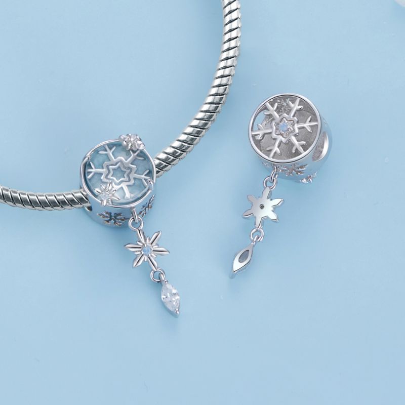 Charm Copo de Nieve de Cristal