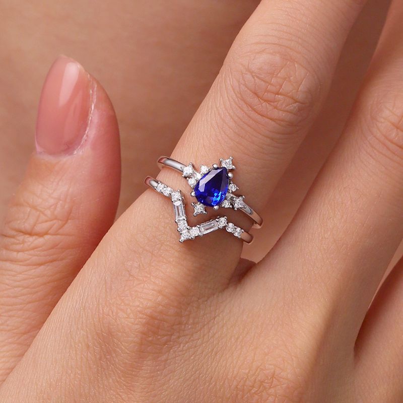 Anillos Apilables Azul Real