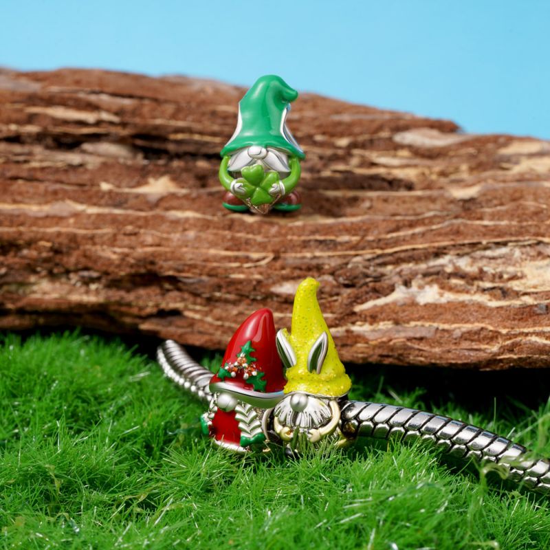 Charm Gnomo Trébol de la Suerte
