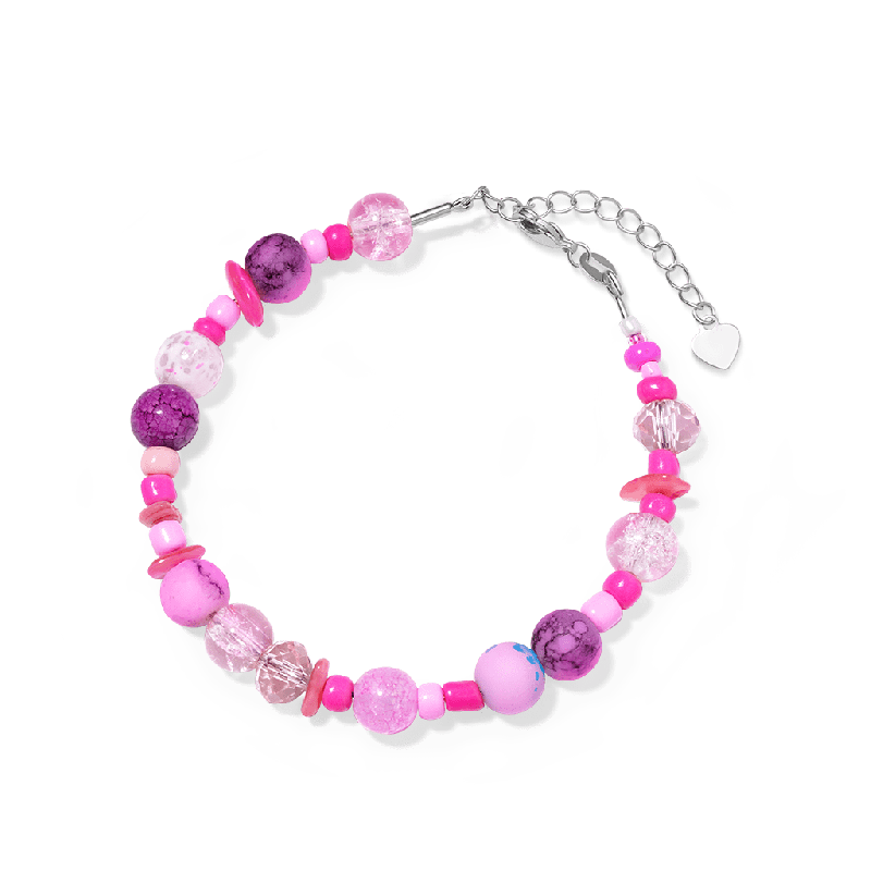 Pulsera de Abalorios Cracked Rosa
