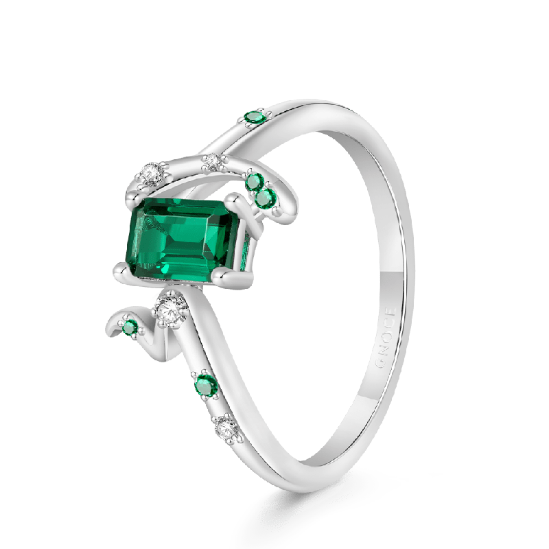 Anillos de Espinela Verde Serpiente del Zodiaco