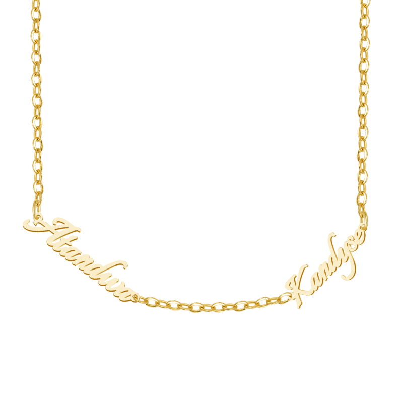 Collar Placa Nombres Mejores Amigos