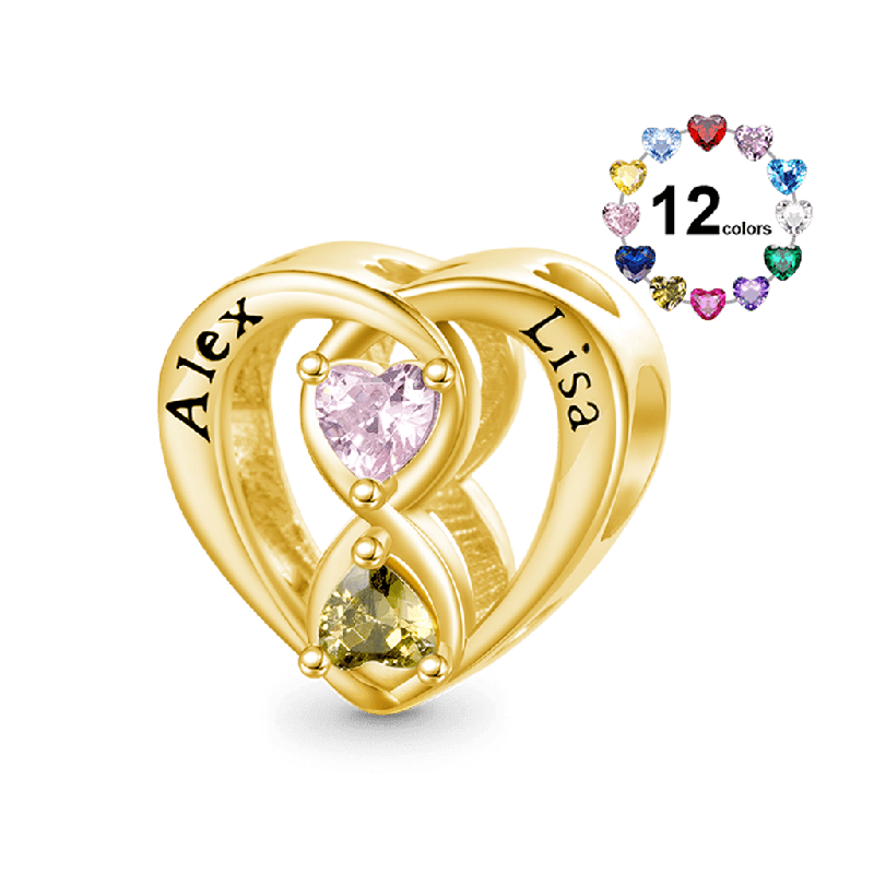 Charm Infinito Amor de Pareja Dorado
