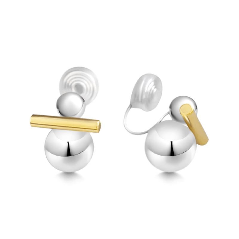 Clips de Oreja Bola Plata